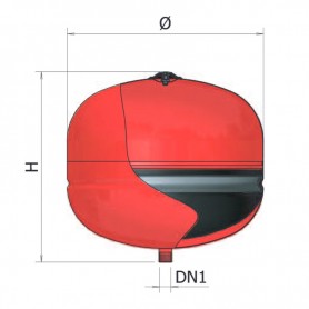 Vaso di espansione 50 l per impianti idrici e sistemi di pressurizzazione  Membrana EPDM Autoclave : : Fai da te