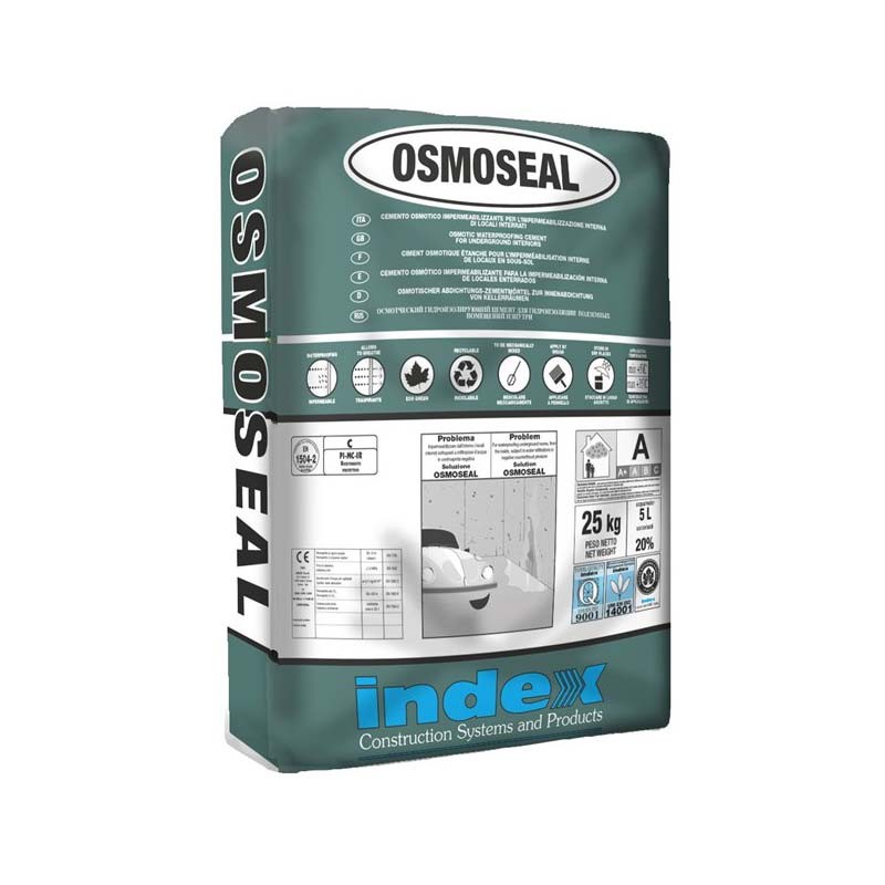 Cemento Osmotico Impermeabilizzante Osmoseal Grigio 25 Kg Index