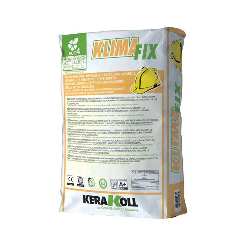 Adesivo E Rasante Per Cappotto Klima Fix Grigio 25 Kg Kerakoll